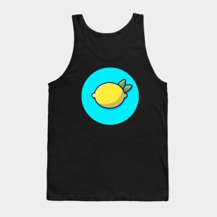 Lemon Cartoon Vector Icon Illustration Tank Top